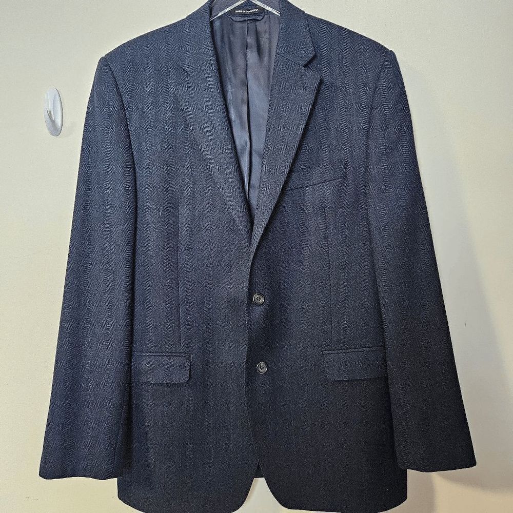 Ralph Lauren Slim Fit 2 Button Suit Jacket Mens Charcoal Gray Size 42 Large 100%